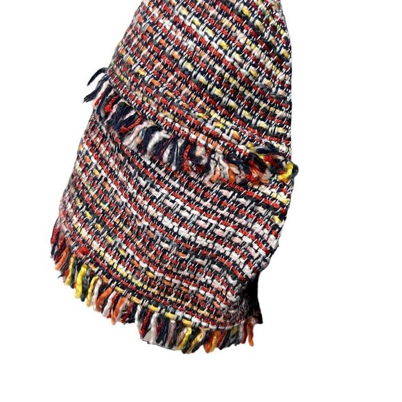 Laundry by shelli segal short sleeve tweed fringe top blouse Small - Picture 6 of 9